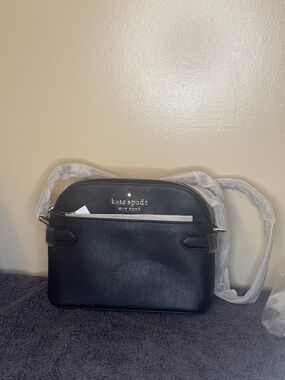 Kate Spade New York Staci Dome Crossbody – Black Leather